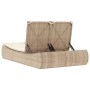 Double sun lounger with beige synthetic rattan cushions by , Loungers - Ref: Foro24-368094, Price: 279,50 €, Discount: %