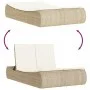 Tumbona doble con cojines ratán sintético beige de , Tumbonas - Ref: Foro24-368094, Precio: 297,15 €, Descuento: %