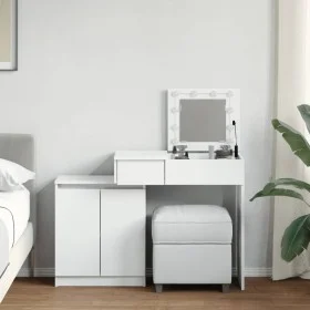 Tocador con luces LED blanco 115x37x110,5 cm de , Tocadores para dormitorios - Ref: Foro24-848227, Precio: 169,90 €, Descuent...