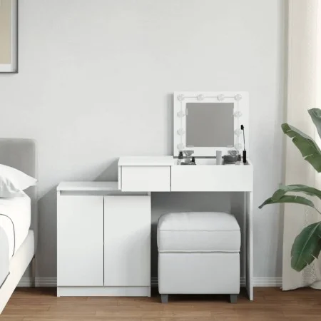 Dresser with white LED lights 115x37x110.5 cm by , Bedroom Dressers - Ref: Foro24-848227, Price: 169,90 €, Discount: %