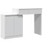 Schminktisch mit weißen LED-Lichtern 115x37x110,5 cm von , Schlafzimmerkommoden - Ref: Foro24-848227, Preis: 174,68 €, Rabatt: %
