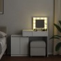 Schminktisch mit weißen LED-Lichtern 115x37x110,5 cm von , Schlafzimmerkommoden - Ref: Foro24-848227, Preis: 174,68 €, Rabatt: %