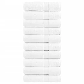 Badehandtücher 10 Stück 100% Baumwolle weiß 100x150 cm 600 g/m² von , Handtücher - Ref: Foro24-137134, Preis: 188,35 €, Rabat...