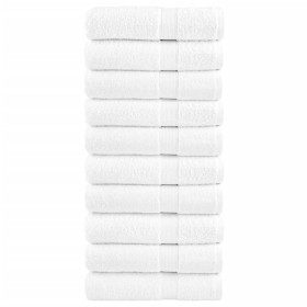 Toallas de baño 10 uds 100% algodón blanco 100x150 cm 600 gsm de , Toallas - Ref: Foro24-137134, Precio: 200,47 €, Descuento: %