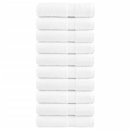 Toallas de baño 10 uds 100% algodón blanco 100x150 cm 600 gsm de , Toallas - Ref: Foro24-137134, Precio: 200,47 €, Descuento: %