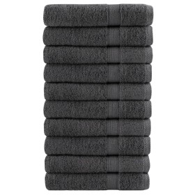 Premium towels 10 units 100% cotton anthracite 100x200 cm 600gsm by , Towels - Ref: Foro24-137174, Price: 235,82 €, Discount: %