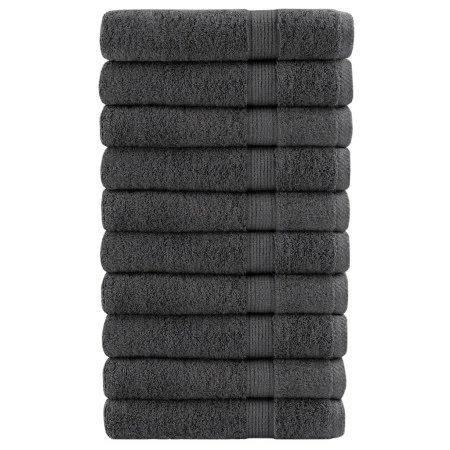Premium towels 10 units 100% cotton anthracite 100x200 cm 600gsm by , Towels - Ref: Foro24-137174, Price: 231,51 €, Discount: %