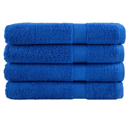 Toallas de sauna 4 uds 100% algodón azul 80x200 cm 600 gsm de , Toallas - Ref: Foro24-137195, Precio: 76,71 €, Descuento: %