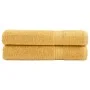 Premium towels 2 units 100% cotton yellow 100x200 cm 600 gsm by , Towels - Ref: Foro24-137293, Price: 53,46 €, Discount: %