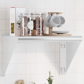 Estante de pared de acero inoxidable plateado 50x30x31 cm de , Estantes y estanterías - Ref: Foro24-30277, Precio: 62,68 €, D...