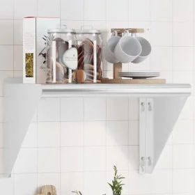 Estante de pared de acero inoxidable plateado 50x30x31 cm de , Estantes y estanterías - Ref: Foro24-30277, Precio: 61,13 €, D...