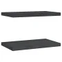 Estantes de pared 2 uds acero inoxidable negro 50x30x3 cm de , Estantes y estanterías - Ref: Foro24-30294, Precio: 44,73 €, D...