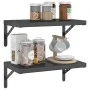 Wandregale 2 Stück Edelstahl schwarz 50x30x3 cm von , Regale und Regale - Ref: Foro24-30294, Preis: 44,73 €, Rabatt: %