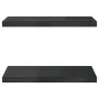 Estantes de pared 2 uds acero inoxidable negro 50x30x3 cm de , Estantes y estanterías - Ref: Foro24-30294, Precio: 44,73 €, D...