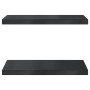 Wandregale 2 Stück Edelstahl schwarz 50x30x3 cm von , Regale und Regale - Ref: Foro24-30294, Preis: 42,50 €, Rabatt: %