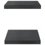 Estantes de pared 2 uds acero inoxidable negro 50x30x3 cm de , Estantes y estanterías - Ref: Foro24-30294, Precio: 44,73 €, D...