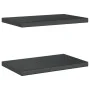 Estantes de pared 2 uds acero inoxidable negro 50x30x3 cm de , Estantes y estanterías - Ref: Foro24-30294, Precio: 44,73 €, D...