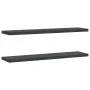 Wandregale 2 Stück Edelstahl schwarz 100x23,5x3 cm von , Regale und Regale - Ref: Foro24-30289, Preis: 46,11 €, Rabatt: %