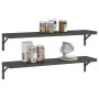 Wandregale 2 Stück Edelstahl schwarz 100x23,5x3 cm von , Regale und Regale - Ref: Foro24-30289, Preis: 46,11 €, Rabatt: %