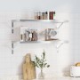 Wandregale 2 Stück Edelstahl silber 75x30x3 cm von , Regale und Regale - Ref: Foro24-30282, Preis: 61,53 €, Rabatt: %
