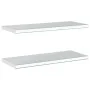 Estantes de pared 2 uds acero inoxidable plateado 75x30x3 cm de , Estantes y estanterías - Ref: Foro24-30282, Precio: 53,35 €...