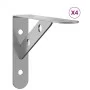 Soportes de estante 4 uds acero inoxidable plata 15x2,5x11,5 cm de , Estantes y estanterías - Ref: Foro24-30296, Precio: 16,0...