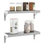 Soportes de estante 4 uds acero inoxidable plata 15x2,5x11,5 cm de , Estantes y estanterías - Ref: Foro24-30296, Precio: 16,0...