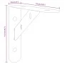 Soportes de estante 4 uds acero inoxidable plata 15x2,5x11,5 cm de , Estantes y estanterías - Ref: Foro24-30296, Precio: 16,0...