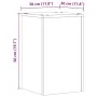 Pflanzenständer 2 Stück Eichenholz Artisan 30x30x50 cm von , Topfständer - Ref: Foro24-852923, Preis: 59,18 €, Rabatt: %