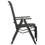 Silla de jardín reclinables 2 uds textileno aluminio negro