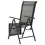 Silla de jardín reclinables 2 uds textileno aluminio negro