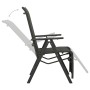 Silla de jardín reclinables 2 uds textileno aluminio negro