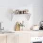Estante de pared de acero inoxidable plateado 75x30x31 cm de , Estantes y estanterías - Ref: Foro24-30275, Precio: 56,29 €, D...