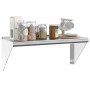 Edelstahl-Wandregal in Silber 75x30x31 cm von , Regale und Regale - Ref: Foro24-30275, Preis: 54,89 €, Rabatt: %