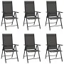 Klappbare Gartenstühle 6 Einheiten aus schwarzem Textilene von vidaXL, Gartenstühle - Ref: Foro24-312179, Preis: 294,79 €, Ra...