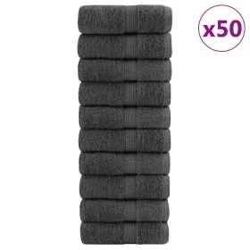 Gästehandtücher 50 Stück 100% Baumwolle Anthrazit 30x50 cm 600gsm von , Handtücher - Ref: Foro24-137155, Preis: 99,89 €, Raba...