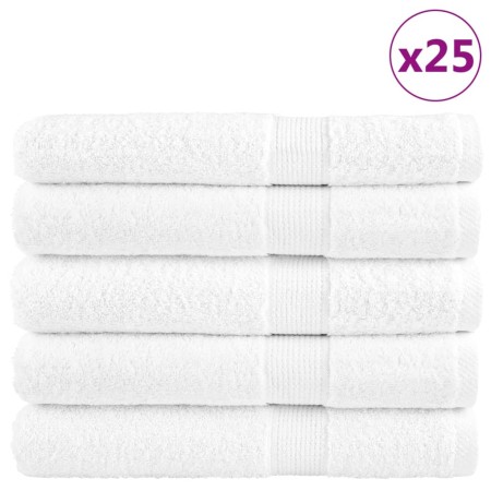 Premium-Handtücher, 25 Stück, 100% Baumwolle, weiß, 100x200 cm, 600 g/m². von , Handtücher - Ref: Foro24-137143, Preis: 615,5...