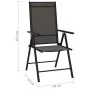 Klappbare Gartenstühle 6 Einheiten aus schwarzem Textilene von vidaXL, Gartenstühle - Ref: Foro24-312179, Preis: 294,79 €, Ra...