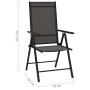 Sillas de jardín plegables 6 unidades textilene negro de vidaXL, Sillas de jardín - Ref: Foro24-312179, Precio: 298,85 €