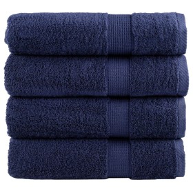 Toallas de baño 4 uds 100% algodón azul marino 100x150cm 600gsm de , Toallas - Ref: Foro24-137264, Precio: 83,85 €, Descuento: %