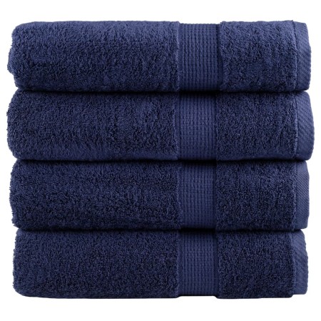 Toallas de baño 4 uds 100% algodón azul marino 100x150cm 600gsm de , Toallas - Ref: Foro24-137264, Precio: 83,85 €, Descuento: %