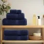 Toallas de baño 4 uds 100% algodón azul marino 100x150cm 600gsm de , Toallas - Ref: Foro24-137264, Precio: 79,07 €, Descuento: %