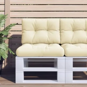 Cushion for pallet sofa cream fabric 50x40x12 cm by , Cushions for chairs and sofas - Ref: Foro24-360537, Price: 18,33 €, Dis...