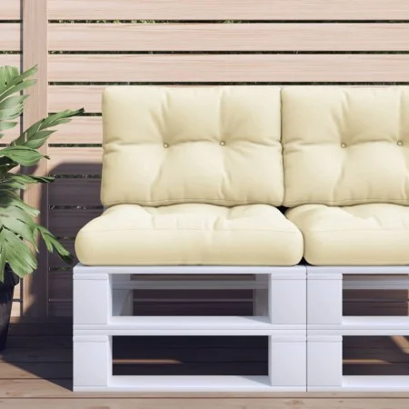 Cushion for pallet sofa cream fabric 50x40x12 cm by , Cushions for chairs and sofas - Ref: Foro24-360537, Price: 18,33 €, Dis...