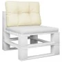Cushion for pallet sofa cream fabric 50x40x12 cm by , Cushions for chairs and sofas - Ref: Foro24-360537, Price: 18,33 €, Dis...