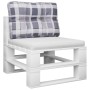 Cushion for pallet sofa, gray checkered fabric, 50x40x12 cm by , Cushions for chairs and sofas - Ref: Foro24-360549, Price: 2...