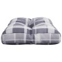 Cushion for pallet sofa, gray checkered fabric, 50x40x12 cm by , Cushions for chairs and sofas - Ref: Foro24-360549, Price: 2...