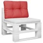 Cushion for pallet sofa, red fabric, 60x40x12 cm by , Cushions for chairs and sofas - Ref: Foro24-360563, Price: 18,79 €, Dis...