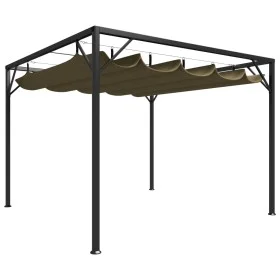 Garden gazebo with retractable roof taupe gray 3x3m 180 g/m² by vidaXL, Tents and gazebos - Ref: Foro24-312220, Price: 275,13...