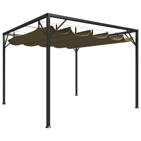 Garden gazebo with retractable roof taupe gray 3x3m 180 g/m² by vidaXL, Tents and gazebos - Ref: Foro24-312220, Price: 250,95...